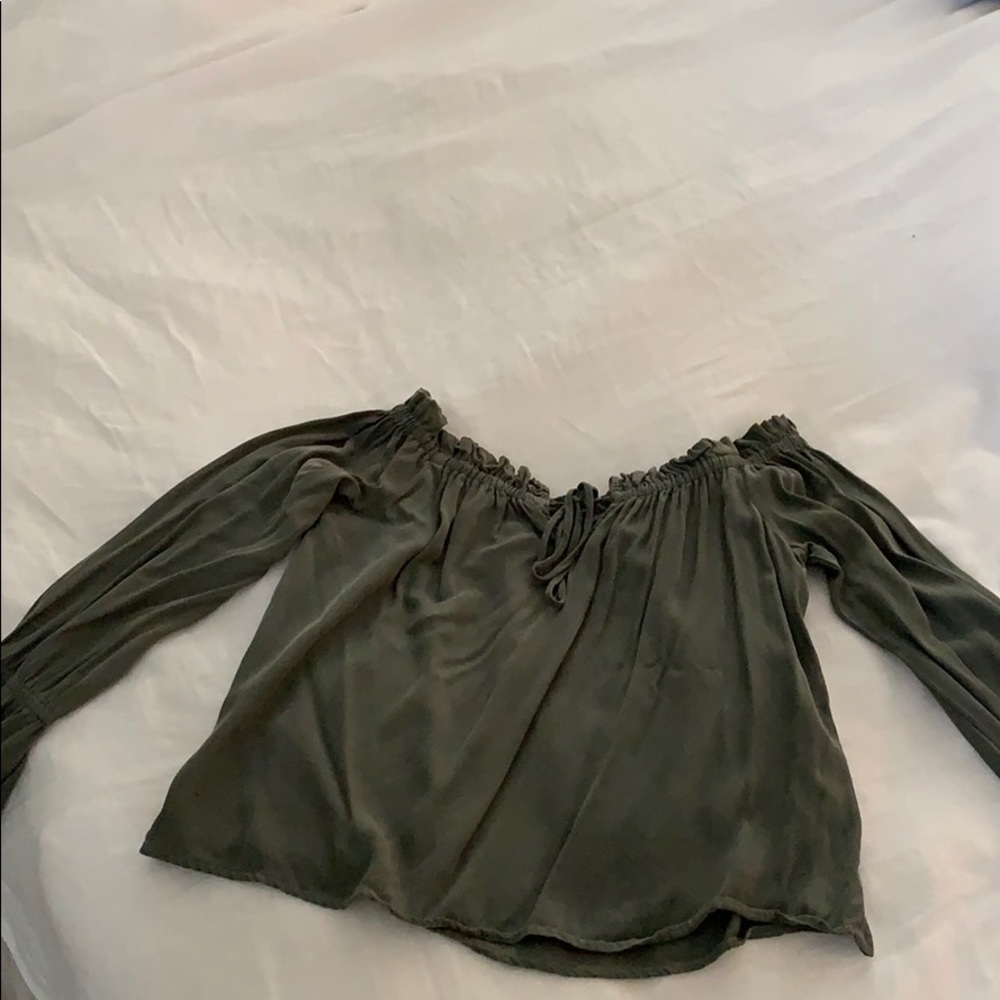 Long sleeve off the shoulder top